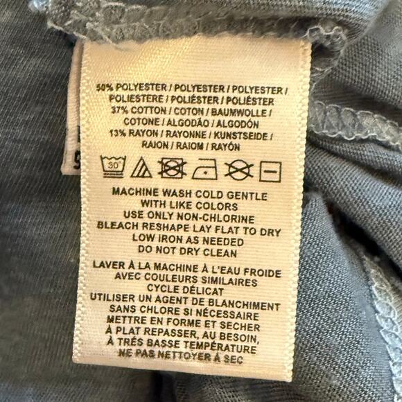 FREE PEOPLE We The Free Blue Oversized Loose Fit Tee T-Shirt size L - Picture 6 of 8